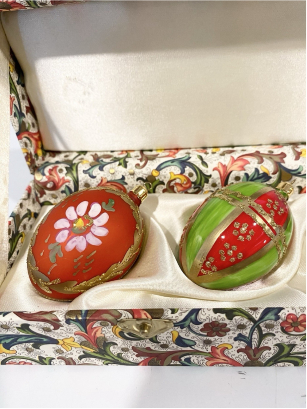 The Museum Company Russian Egg Ornaments Set 6 Faberge Inspired Germany Boxed - Picture 3 of 8